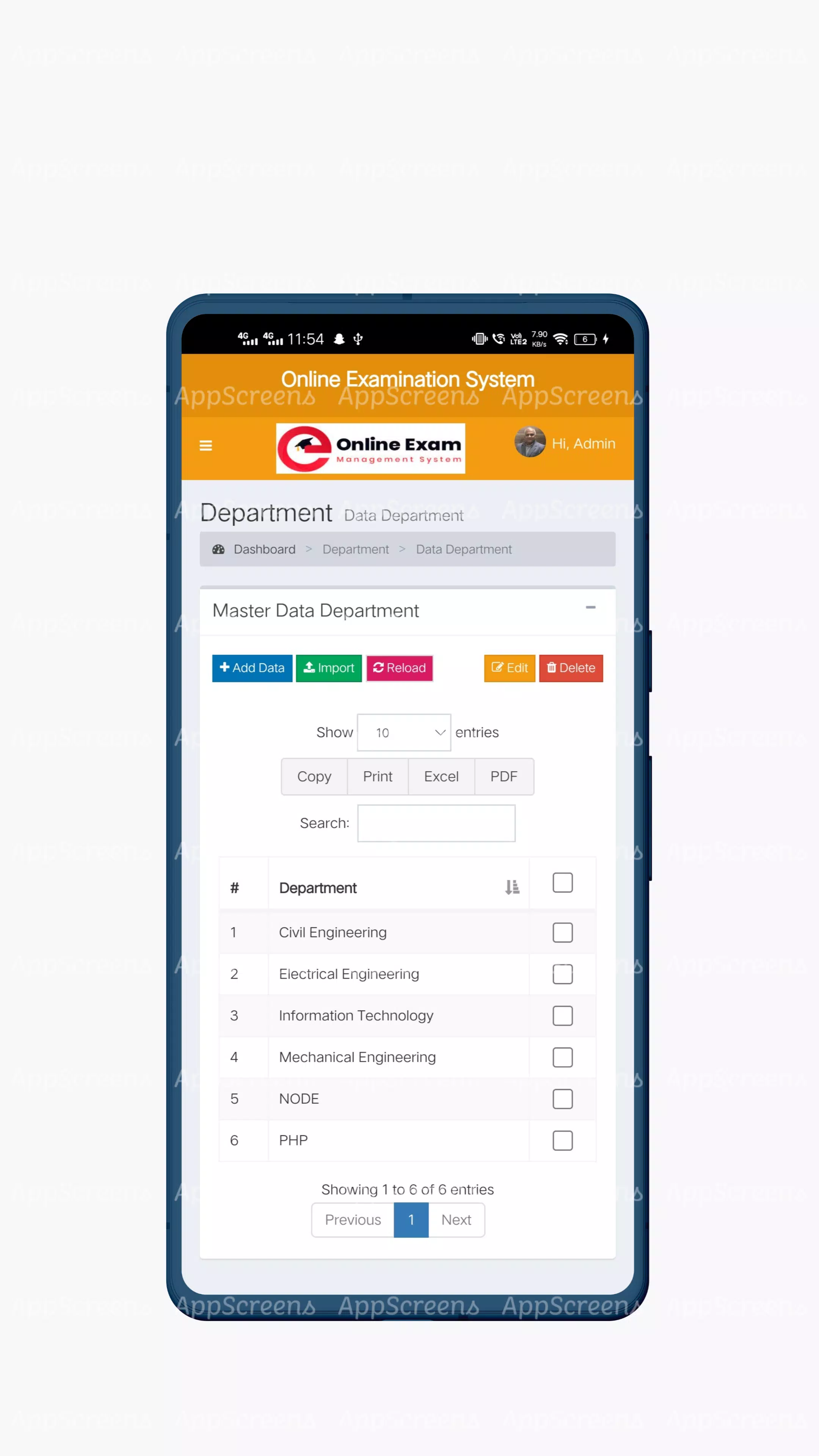 Online Examination Software Screenshots
