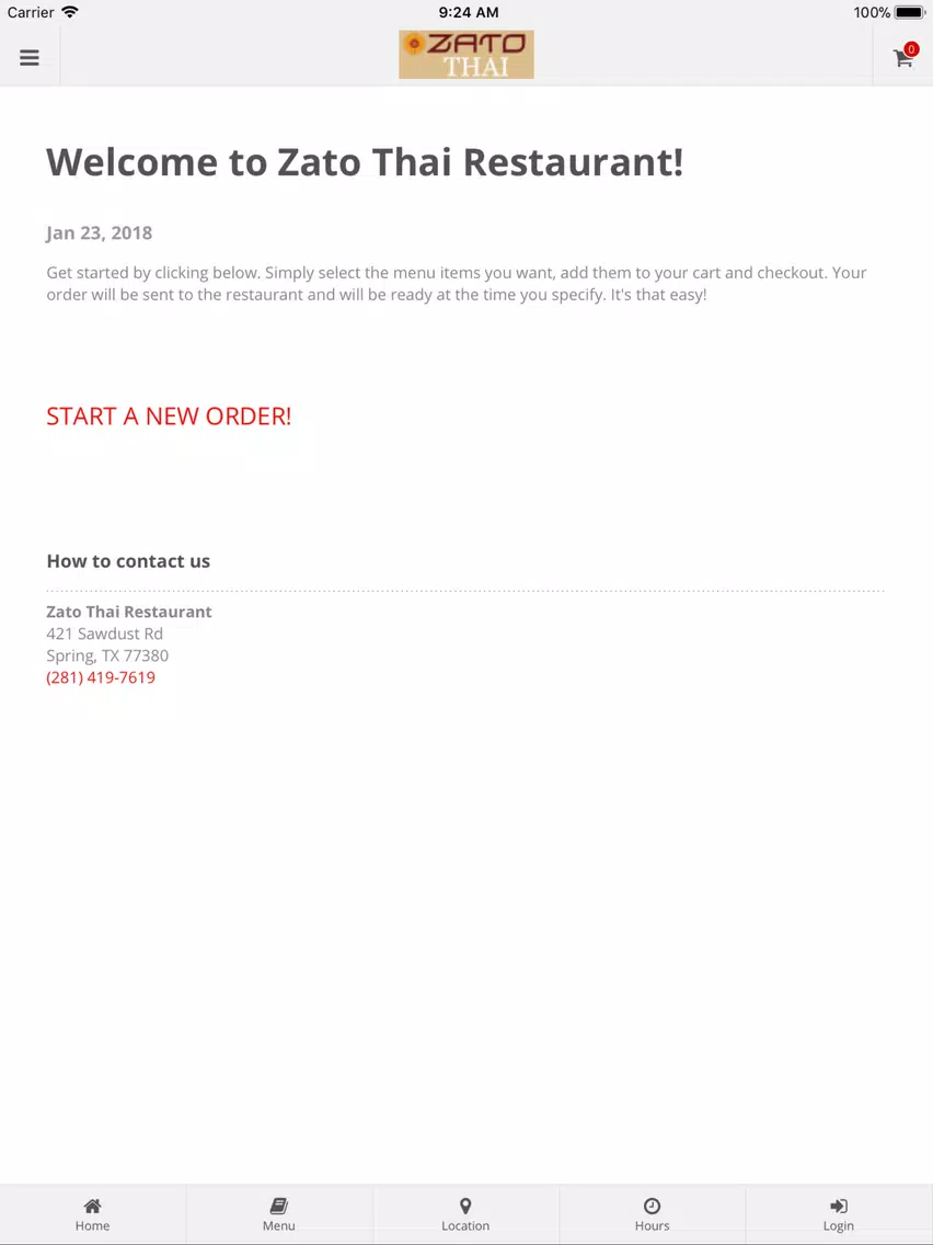 Zato Thai Restaurant iPad Screenshots