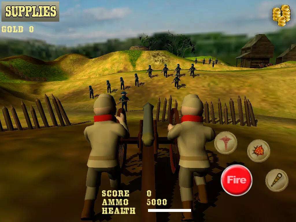 AAA American Civil War Cannon Shooter : Defend the Reds or Blues and Win the War iPad 应用截图