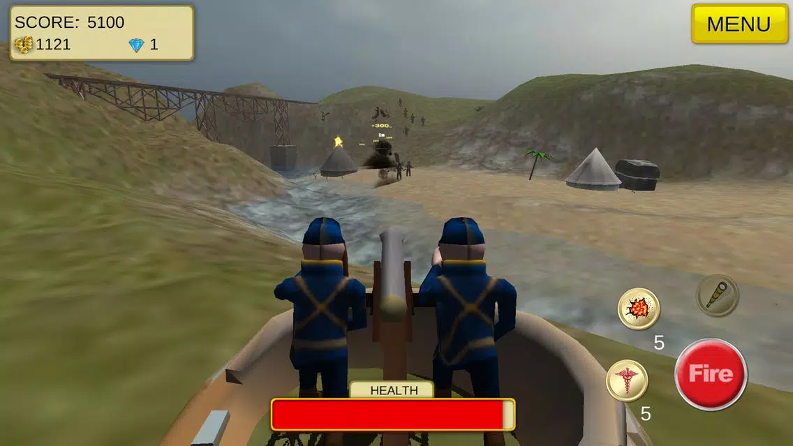 AAA American Civil War Cannon Shooter : Defend the Reds or Blues and Win the War应用截图