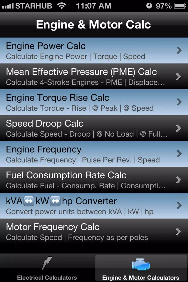 Genset Engineering Calc Lite Screenshots