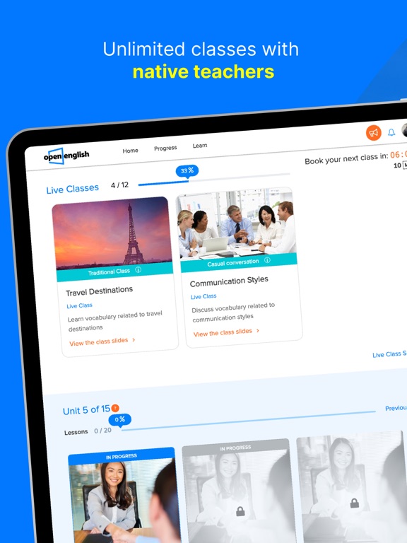 Open English: Learn English iPad Screenshots