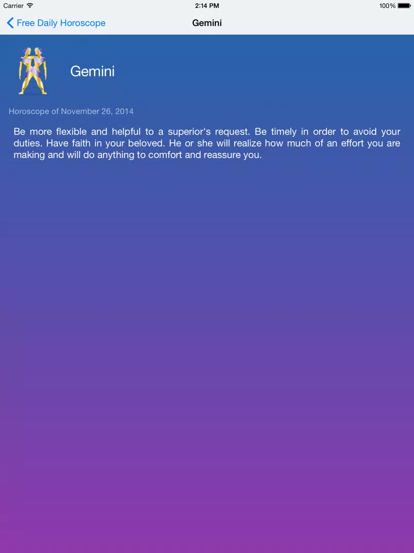 Capturas de tela do Free Daily Horoscope iPad
