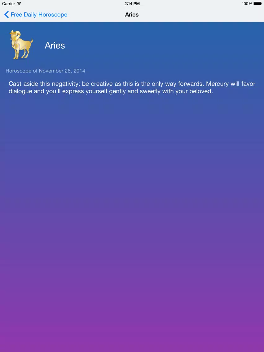 Capturas de tela do Free Daily Horoscope iPad