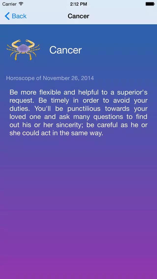 Capturas de tela do Free Daily Horoscope