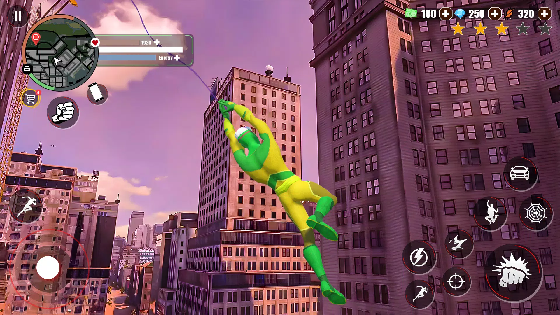 Super Rope Hero: Crime City Screenshots