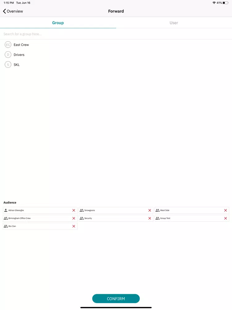 Capturas de tela do Opinsta Communicate iPad