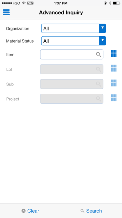 Inventory for EBS Screenshots