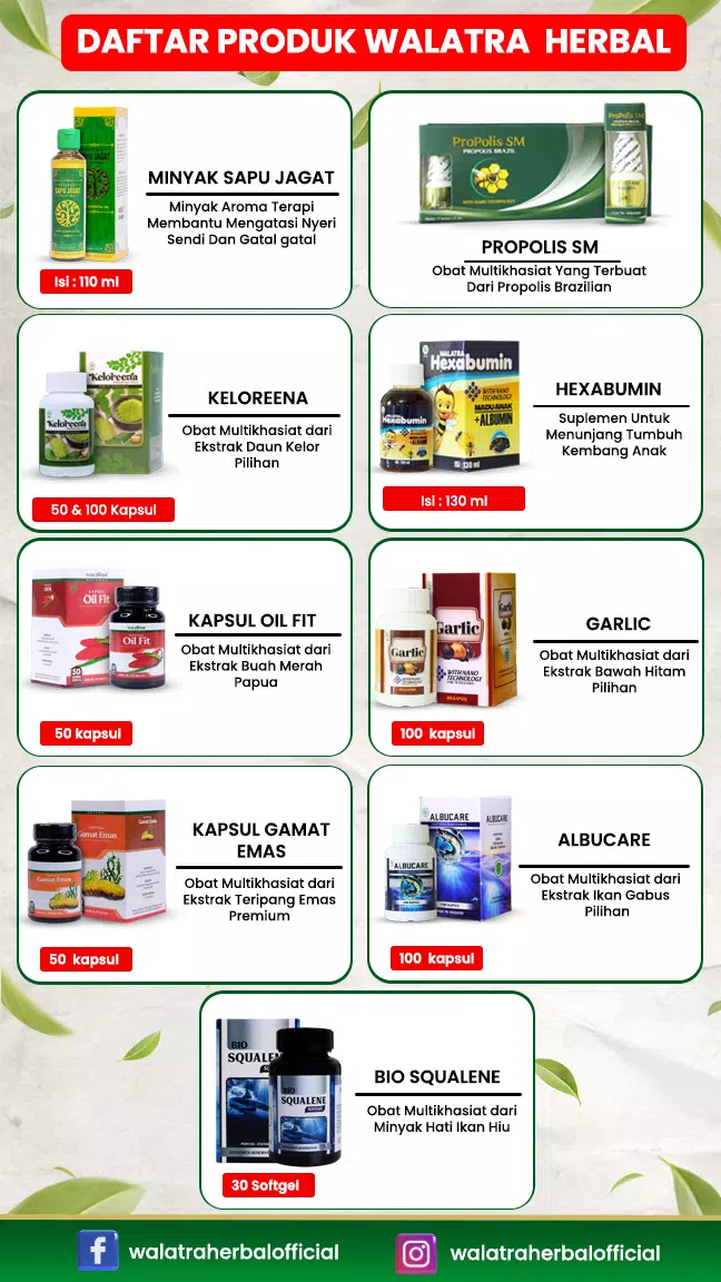 Original Walatra Herbal Screenshots