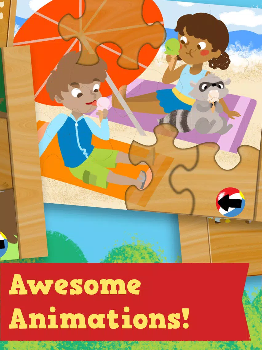 Kids Season Puzzles: Animated Spring, Summer, Fall and Winter Wooden Jigsaw Puzzle Games for Toddler and Preschool Boys and Girls - Education Edition iPad Screenshots