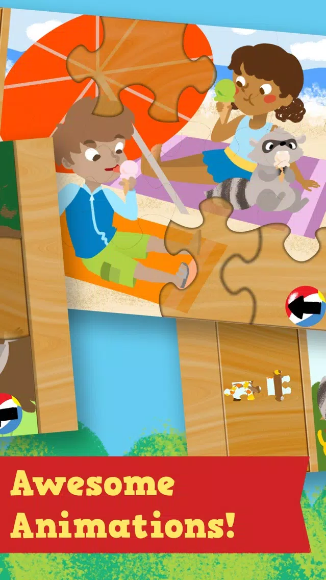 Kids Season Puzzles: Animated Spring, Summer, Fall and Winter Wooden Jigsaw Puzzle Games for Toddler and Preschool Boys and Girls - Education Edition Screenshots