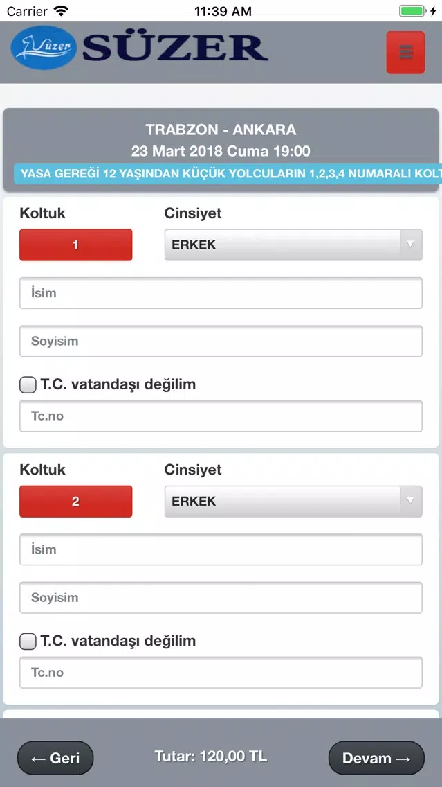 Süzer Seyahat Screenshots