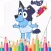 bluey coloring & drawing