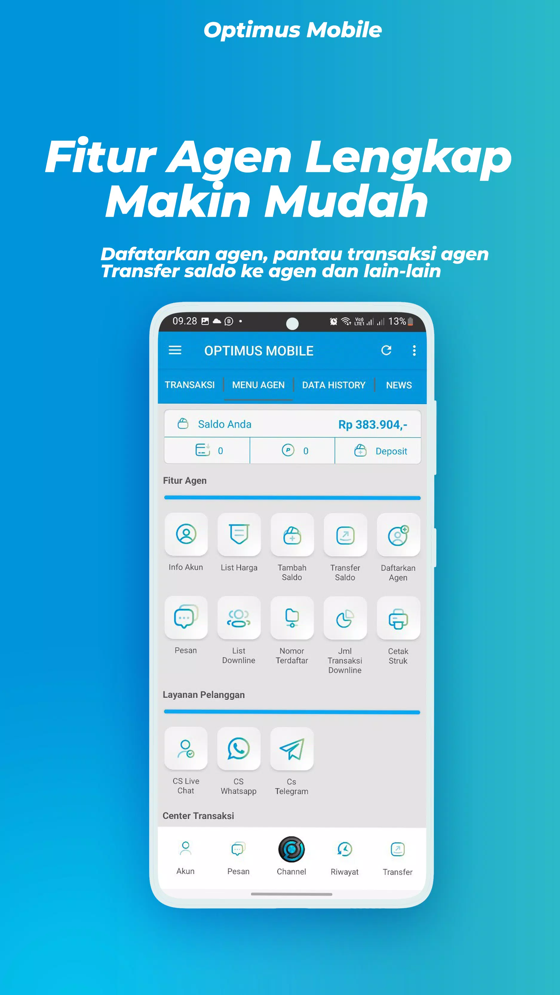 Optimus Mobile Screenshots