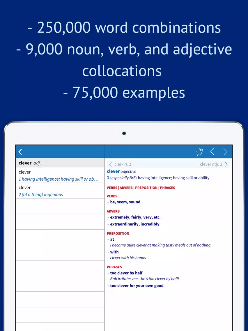 Oxford Collocations Dictionary iPad Screenshots