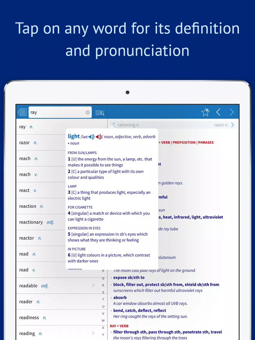 Oxford Collocations Dictionary iPad Screenshots