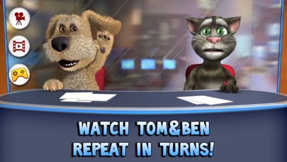 Capturas de tela do Talking Tom & Ben News