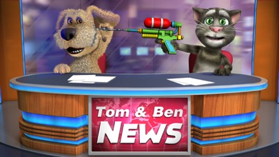 Capturas de tela do Talking Tom & Ben News