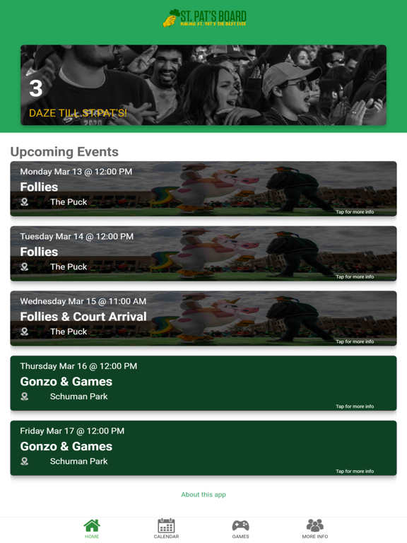 The Best Ever St.Pat's App iPad Screenshots