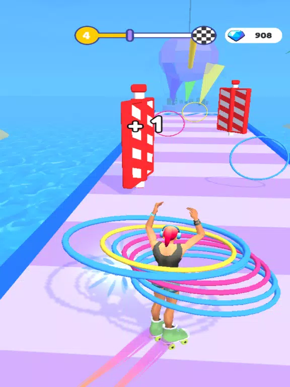 ภาพหน้าจอของ Hula Hoop Race iPad 