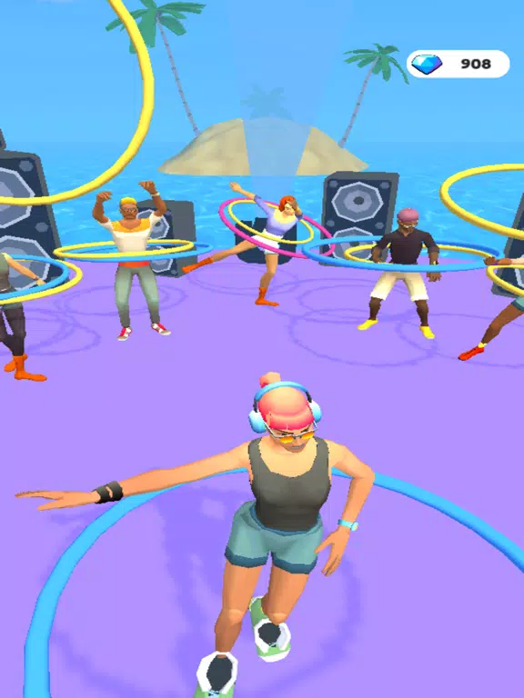 ภาพหน้าจอของ Hula Hoop Race iPad 