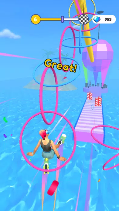 ภาพหน้าจอของ Hula Hoop Race