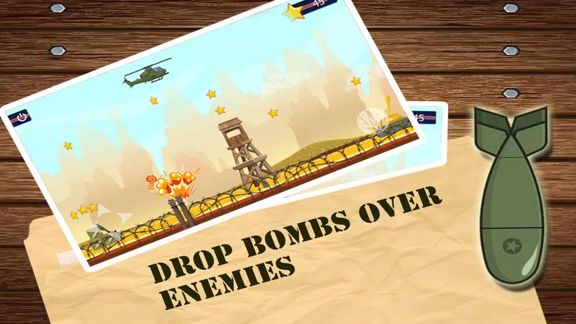 Bomb Drop flying helicopter action game應用截圖