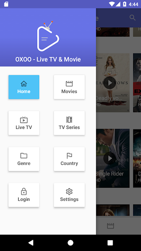 OXOO - Android Live TV & Movie Screenshots
