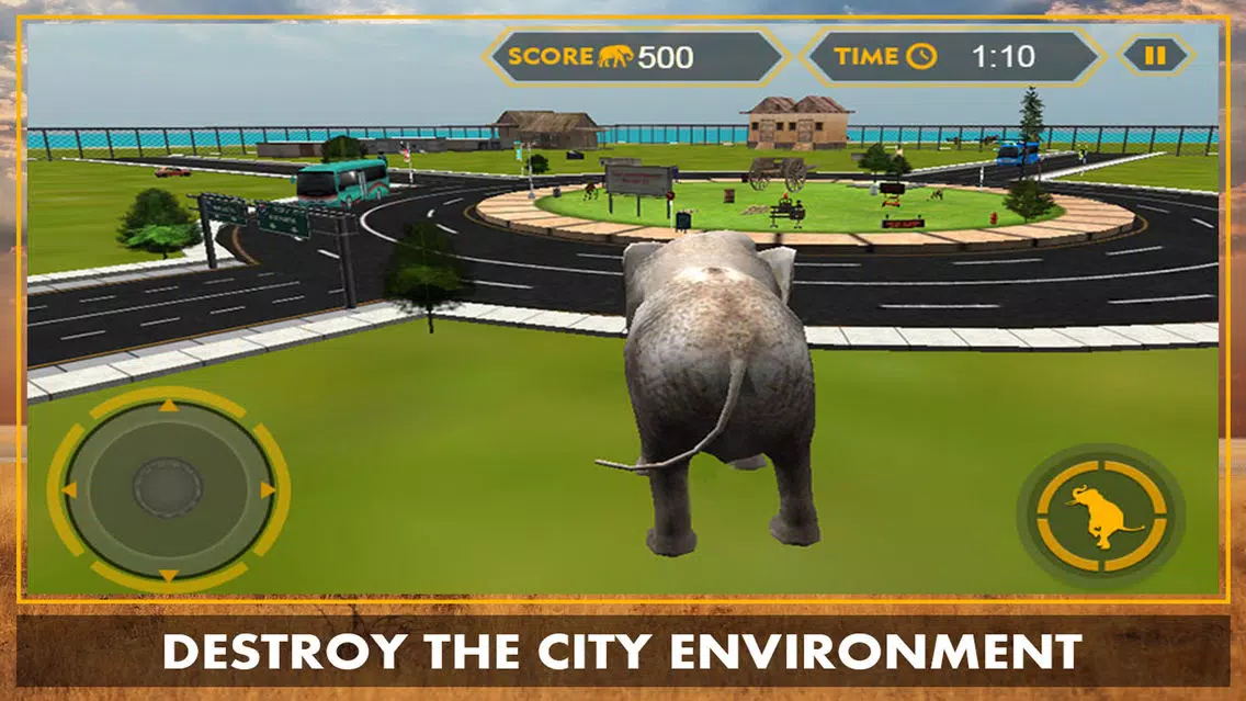 Elephant 3D Simulator – Enjoy City Rampage with Wild Animals Screenshots