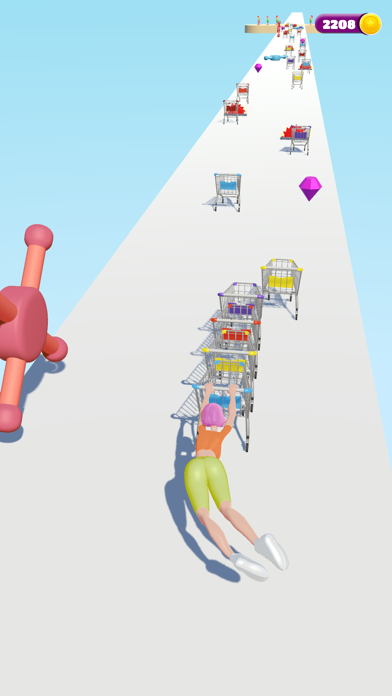 Capturas de tela do Grocery Cart Run