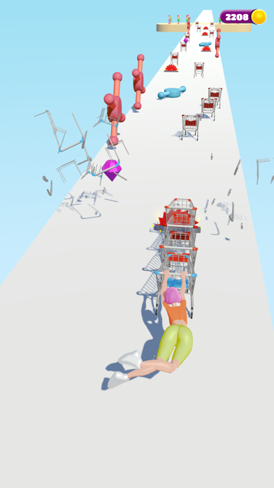 Capturas de tela do Grocery Cart Run