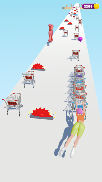 Capturas de tela do Grocery Cart Run