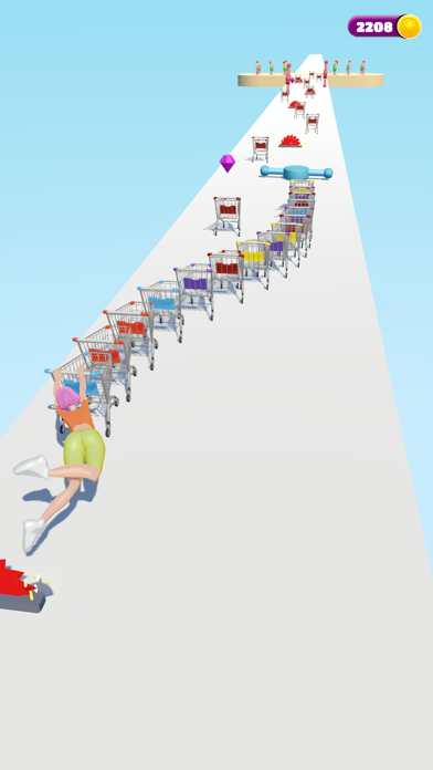Capturas de tela do Grocery Cart Run