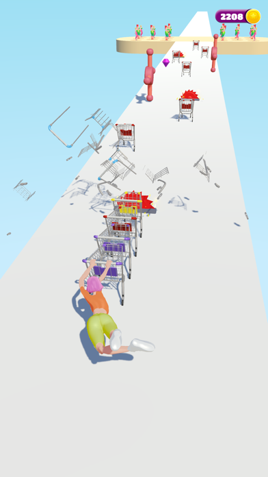 Capturas de tela do Grocery Cart Run