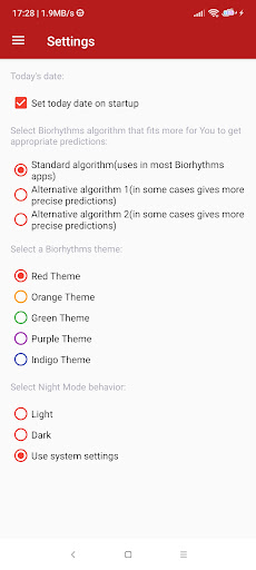 Personal Biorhythms Calculator Ekran Görüntüleri