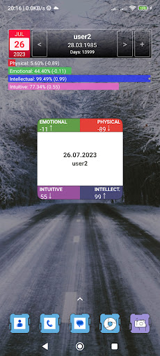 Personal Biorhythms Calculator Ekran Görüntüleri