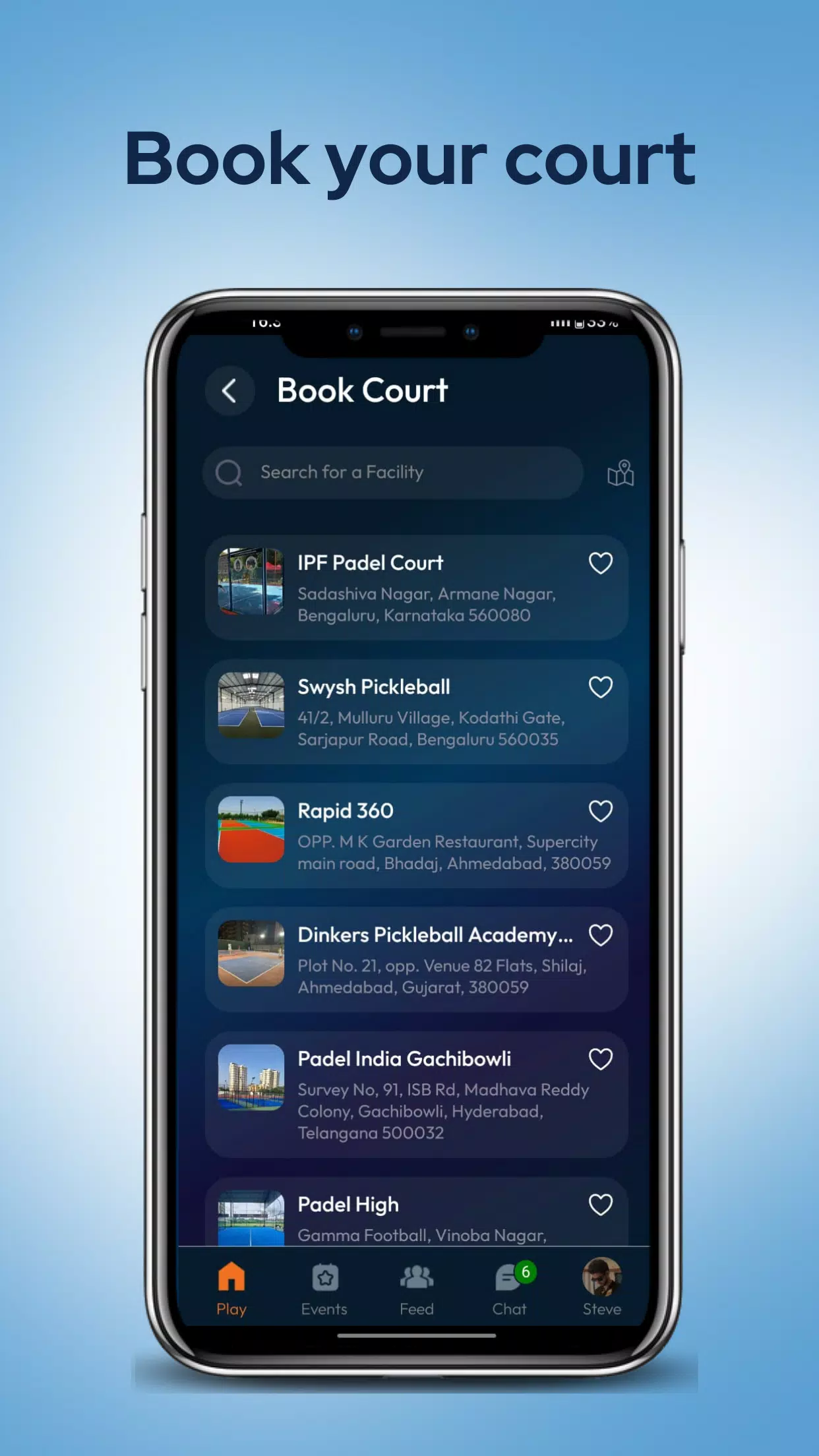 Pi-Play:Play Padel, Pickleball Screenshots