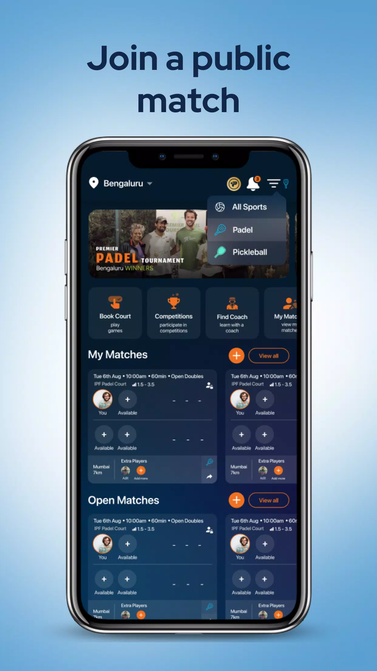 Pi-Play:Play Padel, Pickleball Screenshots