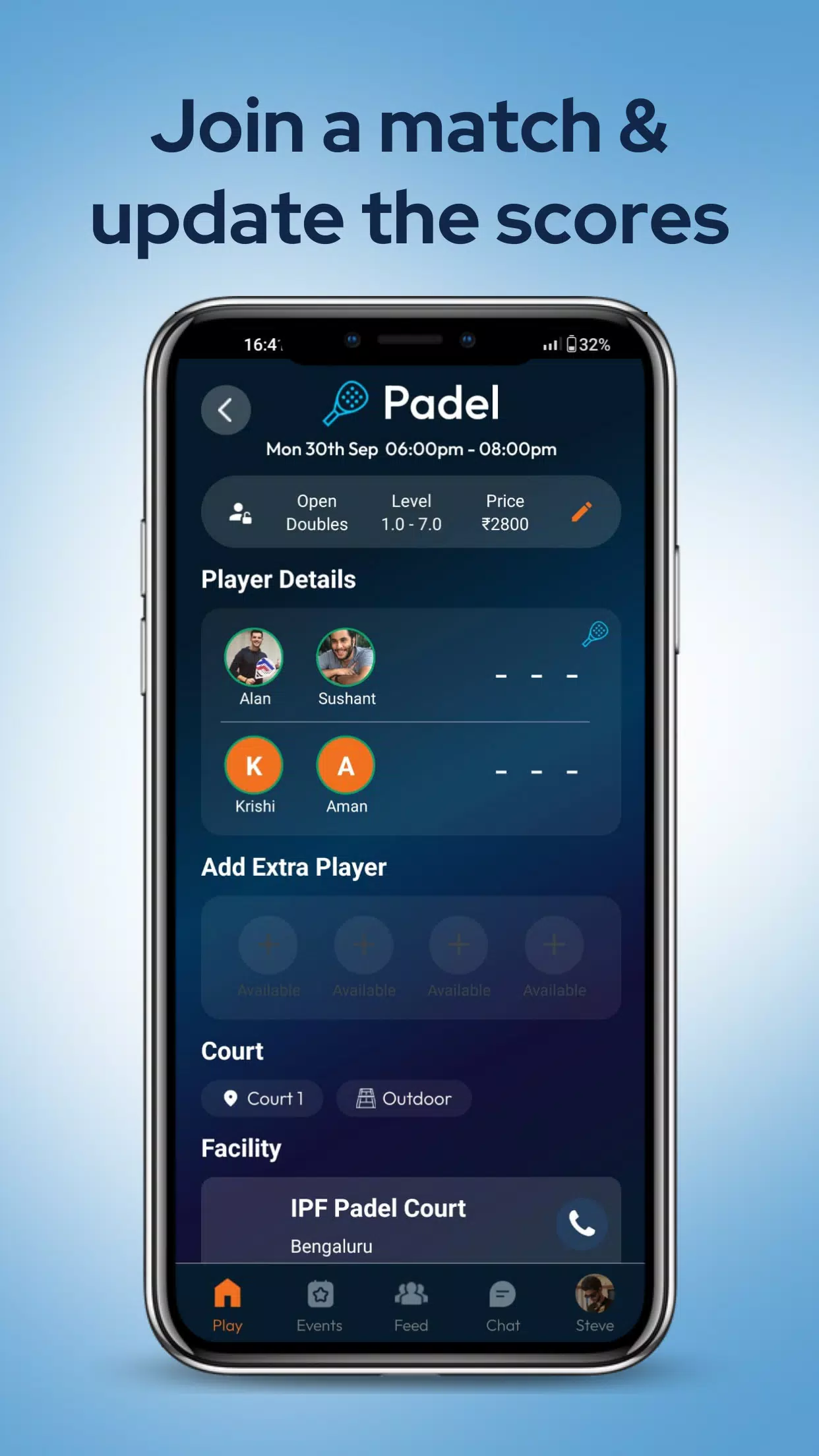 Pi-Play:Play Padel, Pickleball Screenshots