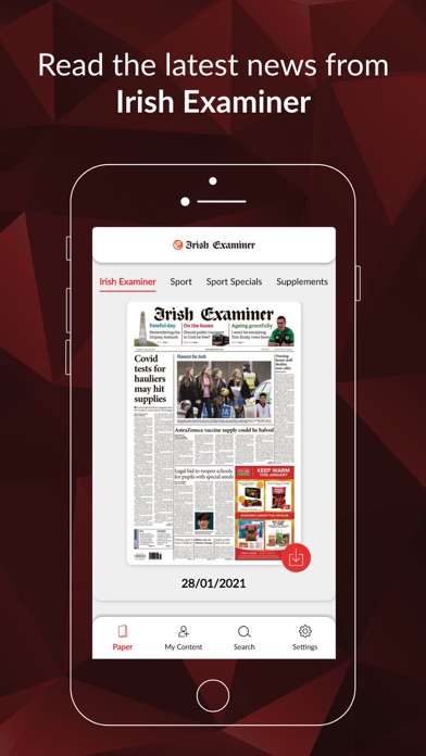 Irish Examiner ePaper Screenshots
