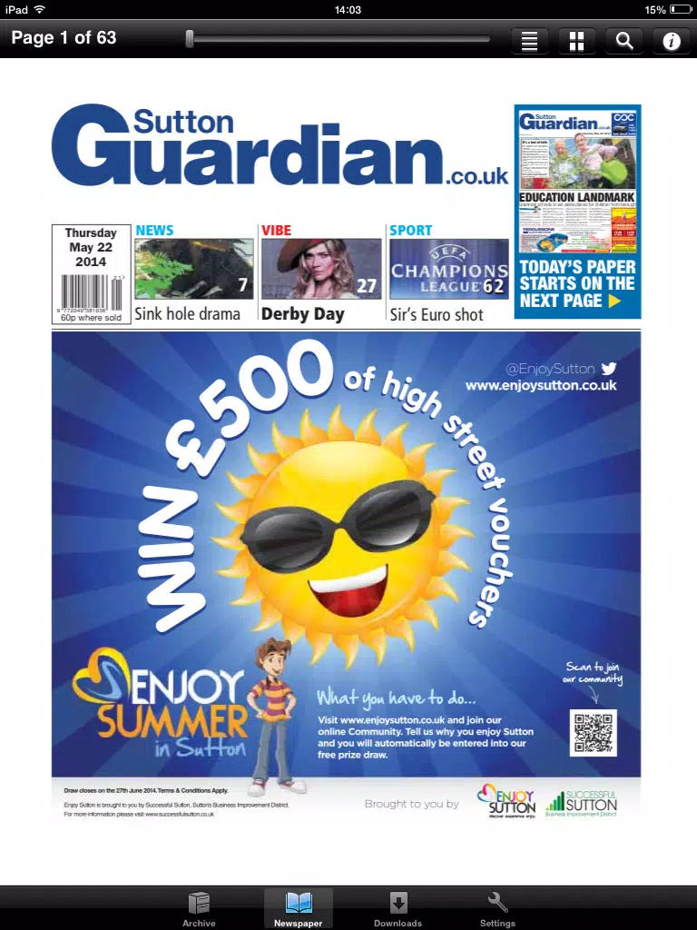 Sutton Guardian iPad 스크린샷