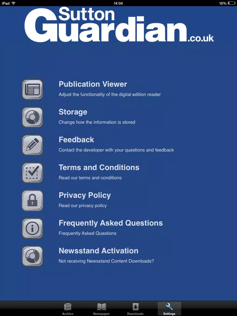 Sutton Guardian iPad 스크린샷