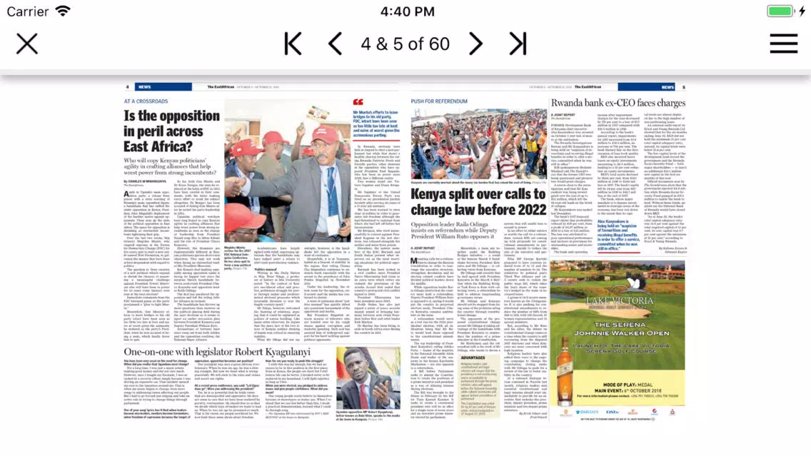 The East African Epaper App Screenshots