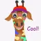 Giraffe Rainbow Text