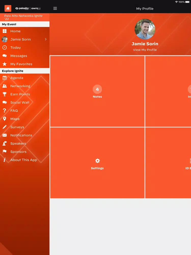 Palo Alto Networks Ignite '22 iPad Screenshots