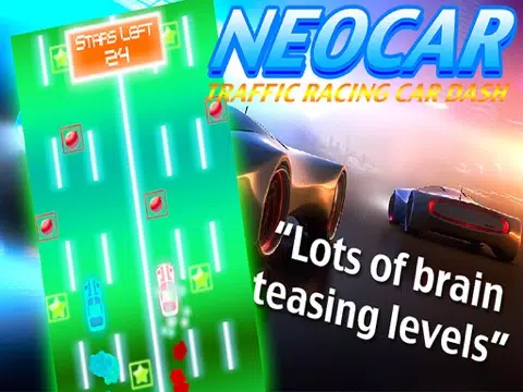 NEOCAR Traffic Racing Car Dash (a neon puzzle action game) iPad 应用截图