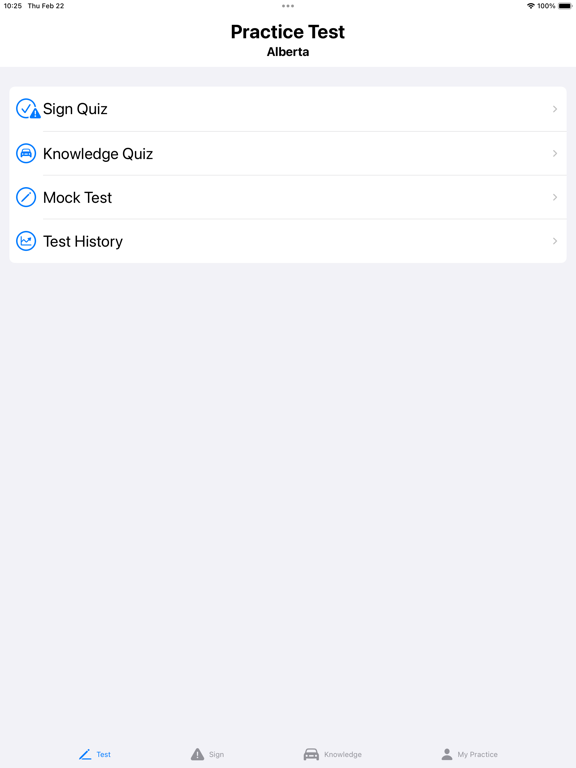 Alberta Driver Test Pro iPad Screenshots