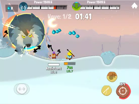 ภาพหน้าจอของ Tiny Hunters - Monsters Attack iPad 