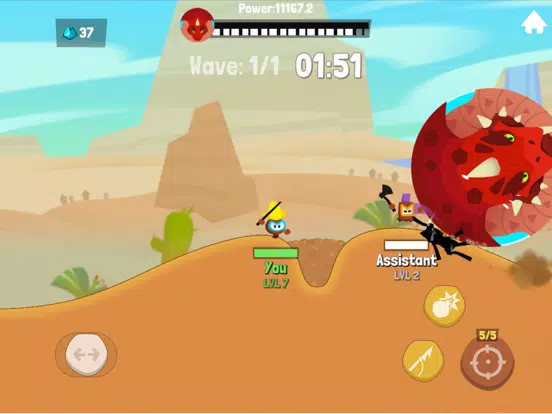 ภาพหน้าจอของ Tiny Hunters - Monsters Attack iPad 