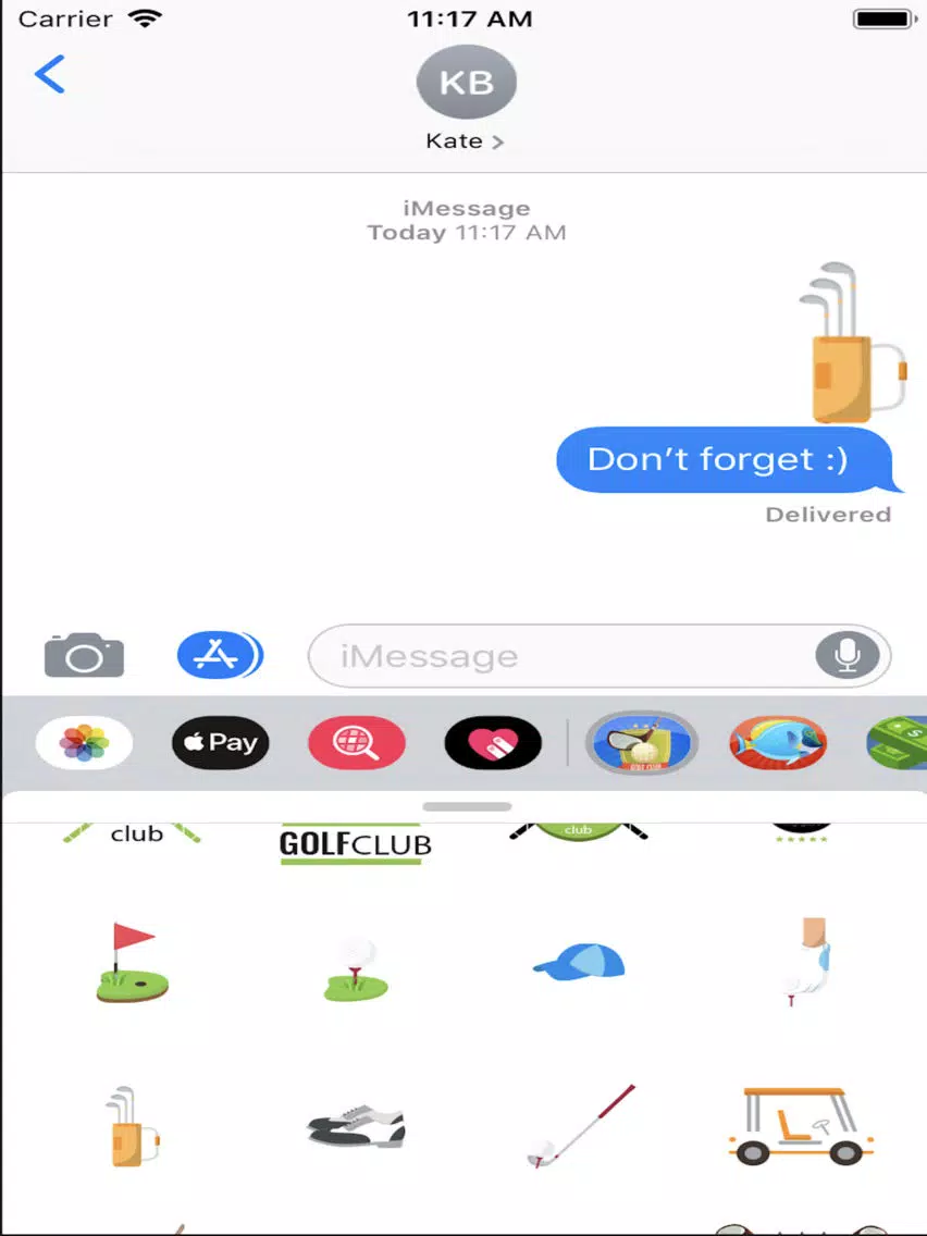 Golf Clubs Emojis Stickers iPad Screenshots